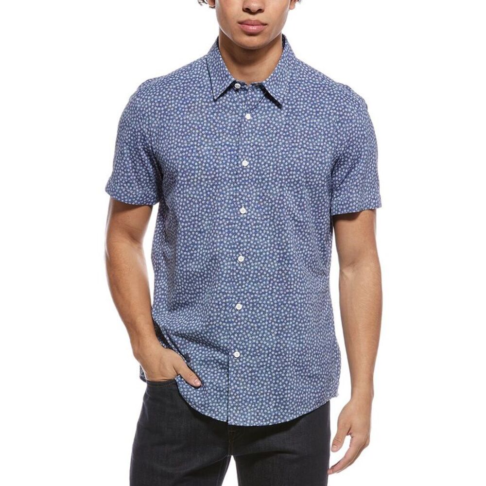 Hugo Boss Mens  Roan Printed Shirt, Blue